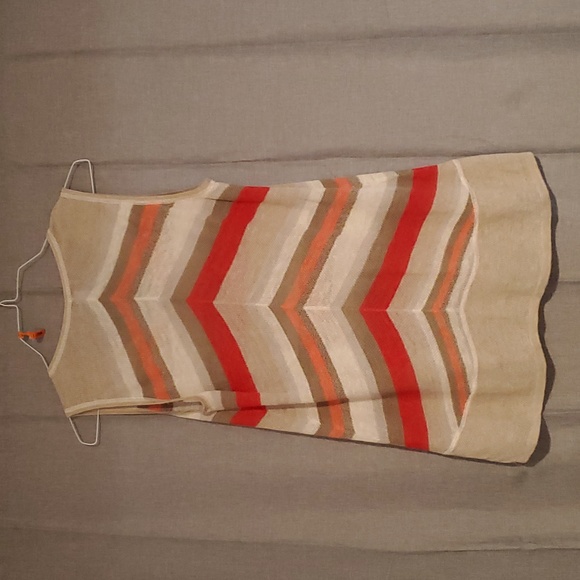 *2/$10* Coldwater Creek Sleeveless V Neck Striped Lightweight Sweater Tunic - Picture 5 of 7